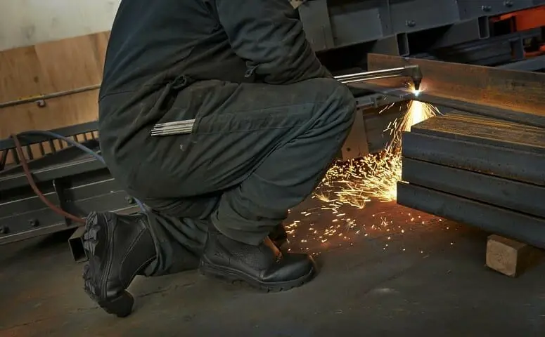 using a welding boots on a jobsite