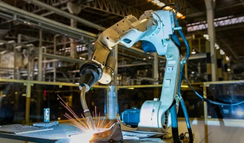 Robot Welding In Car Factory